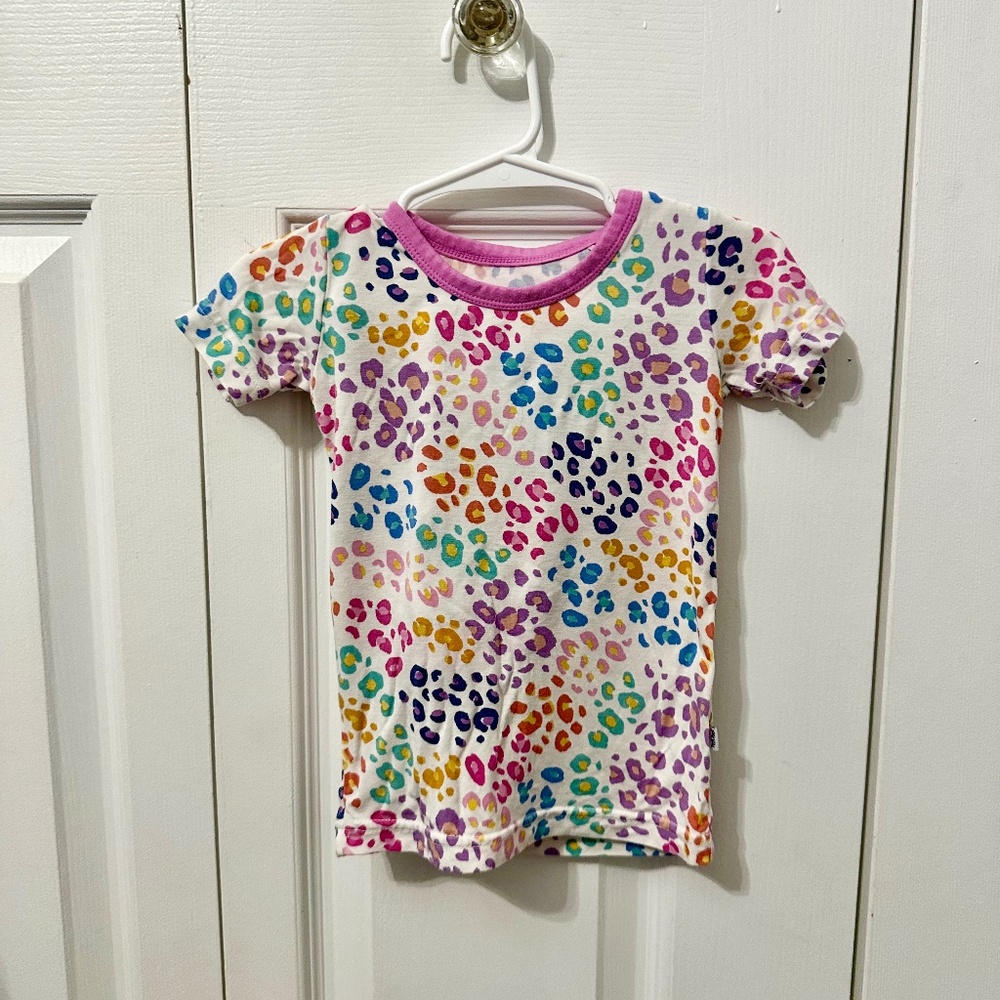 Little Sleepies rainbow cheetah 12-18m two piece set